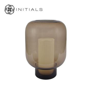 Candleholder Curve Topaz Glass