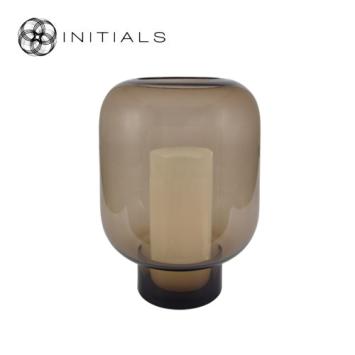 Candleholder Curve Topaz Glass