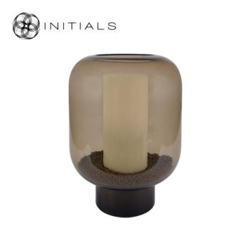 Candleholder Curve Topaz Glass