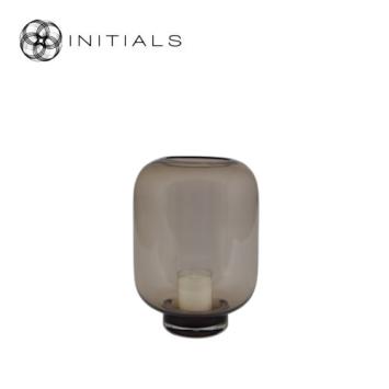 Candleholder Curve Topaz Glass