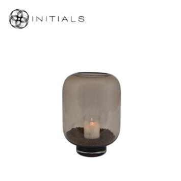 Candleholder Curve Topaz Glass