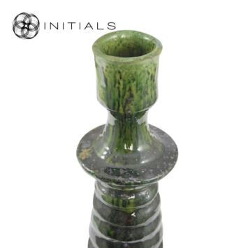Candle Holder Twisted Tamegroute Green