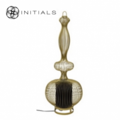 Floor Lamp Oriental  Bold Iron Wire Gold
