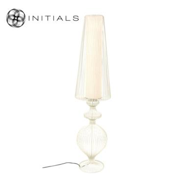 Floor Lamp Classic Iron Wire Riff White