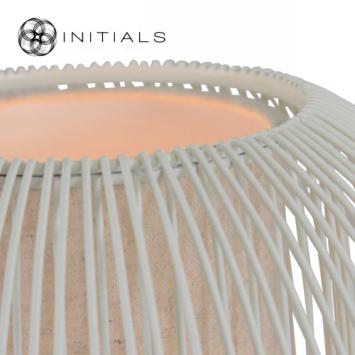 Table Lamp Bubble Straight Iron Wire Riff White