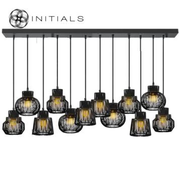 285-325- 017 S/12 Throne + Ceiling Cap XL Rectangular Black + Bulbs