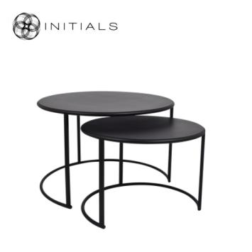 S/2 Coffee Table Metal Black