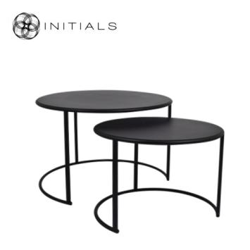 S/2 Coffee Table Metal Black