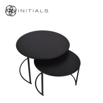 S/2 Coffee Table Metal Black