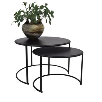 S/2 Coffee Table Metal Black