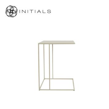 Bench Table Metal Ivory Square