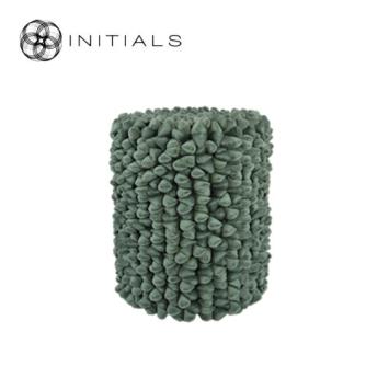 Poof Cylinder Penthouse Pebble Olive Green