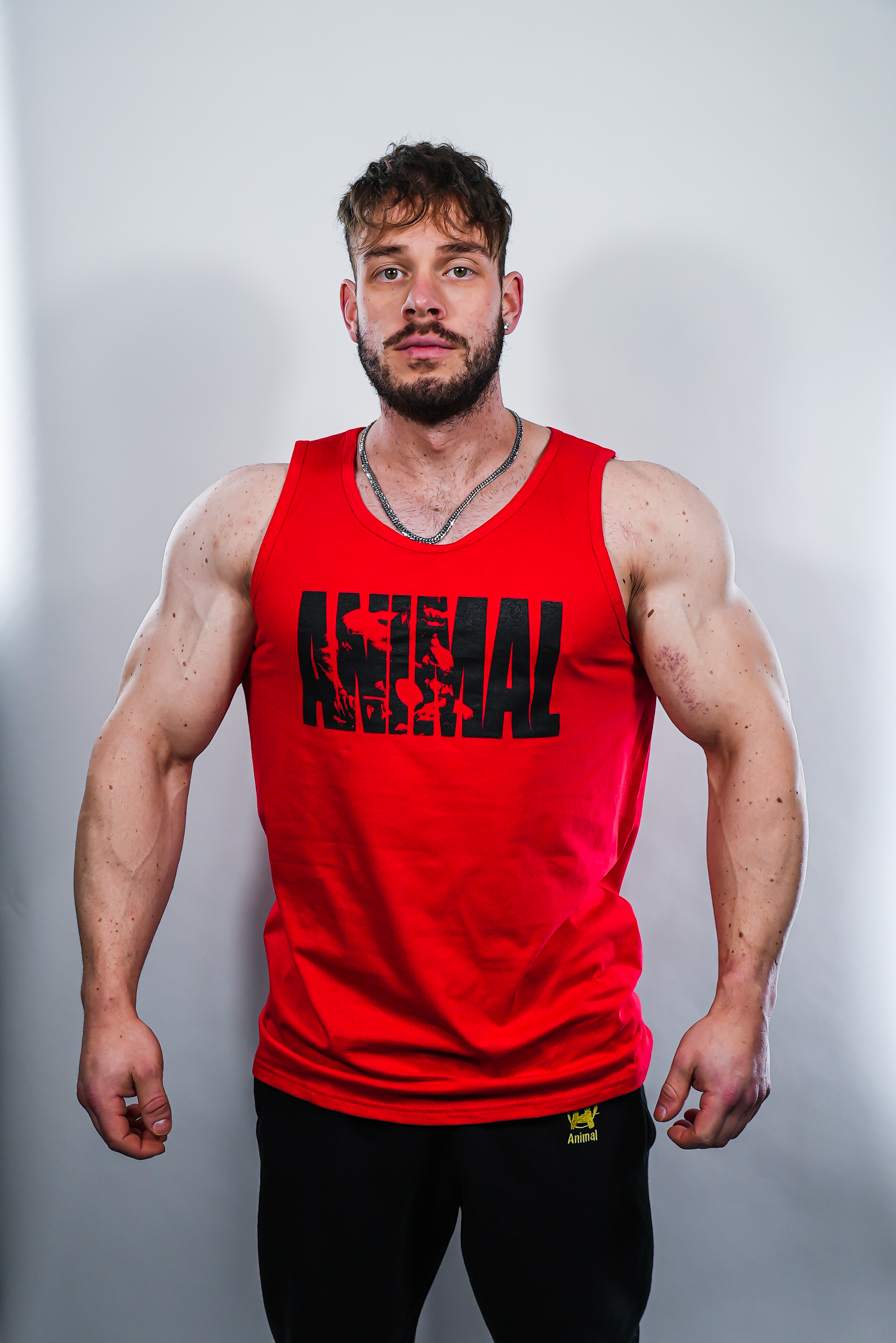 Animal Tank Top Red with Black Logo