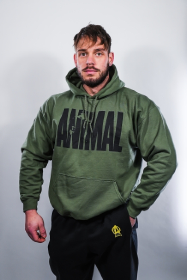 Animal Iconic Hooded Sweater  - Military Green