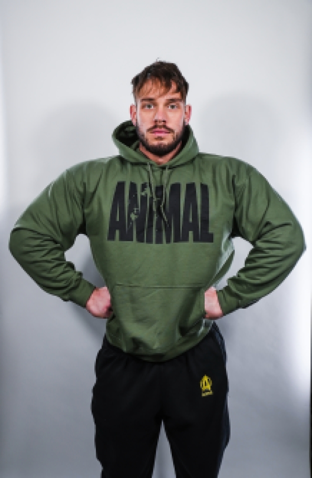 Animal Iconic Hooded Sweater  - Military Green