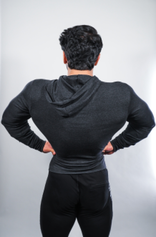 Animal Lightweight Hoodie  - Charcoal