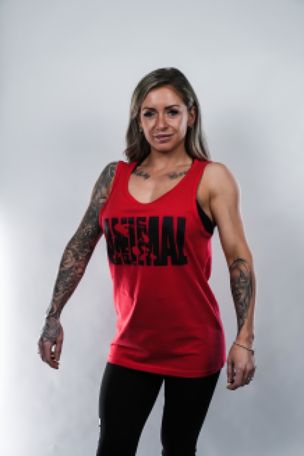 Animal Tank Top Red with Black Logo
