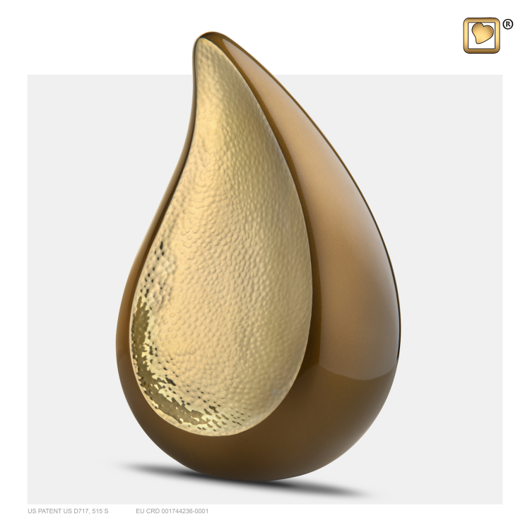 Teardrop urn brons-goudkleur - A581