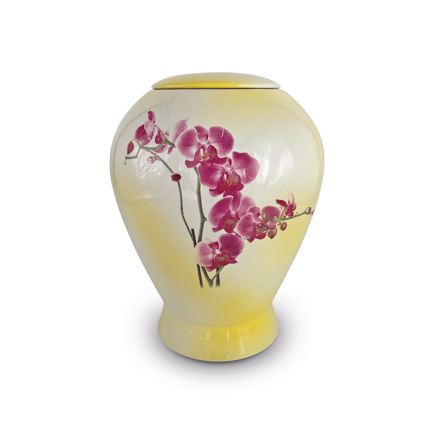 urn ct016 Zeefdruk Kleurenfoto Orchidee