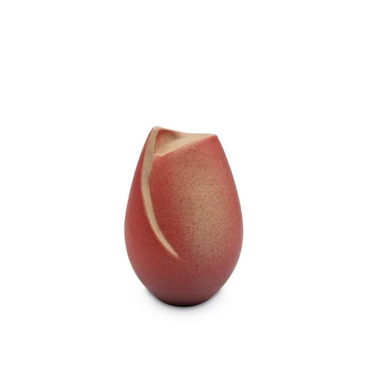 Tulp mini urn in rood keramiek