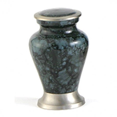 mini urn Glenwood Grey Marble met zilverkleur