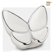 Butterfly urn met Parel-Witte vleugels A1042