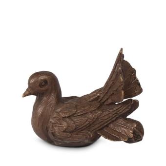 Vogel urn in brons