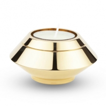 waxine urn in edelstaal - goudkleur