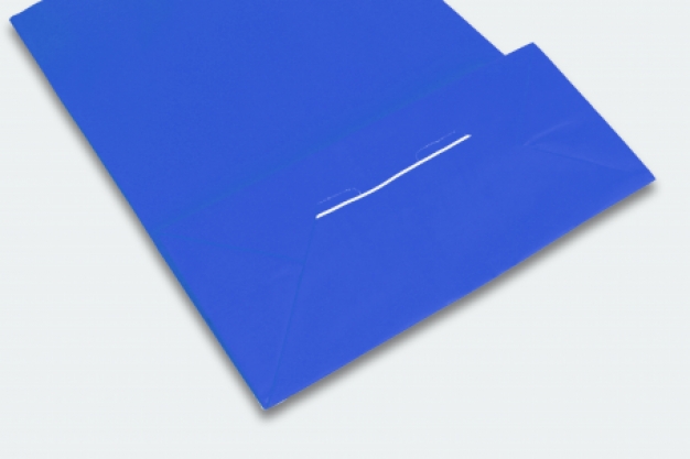 Papieren draagtas blauw 420x370 mm