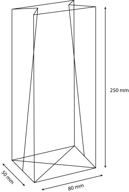 Blokbodemzakjes 80x50+250mm