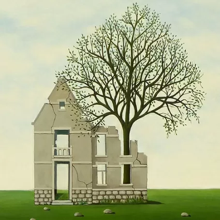 Surrealistische schilderijen en etsen