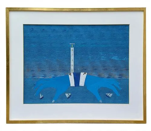 Poster de voyage vintage Ostende, Belgique : art floral en bord de mer - France
