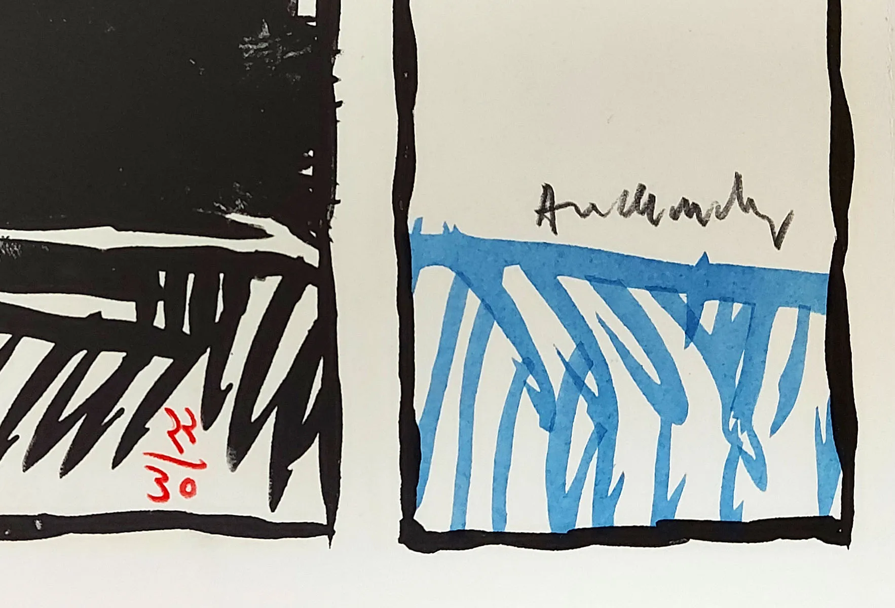 Lithographie de Pierre Alechinsky, Identiture sur