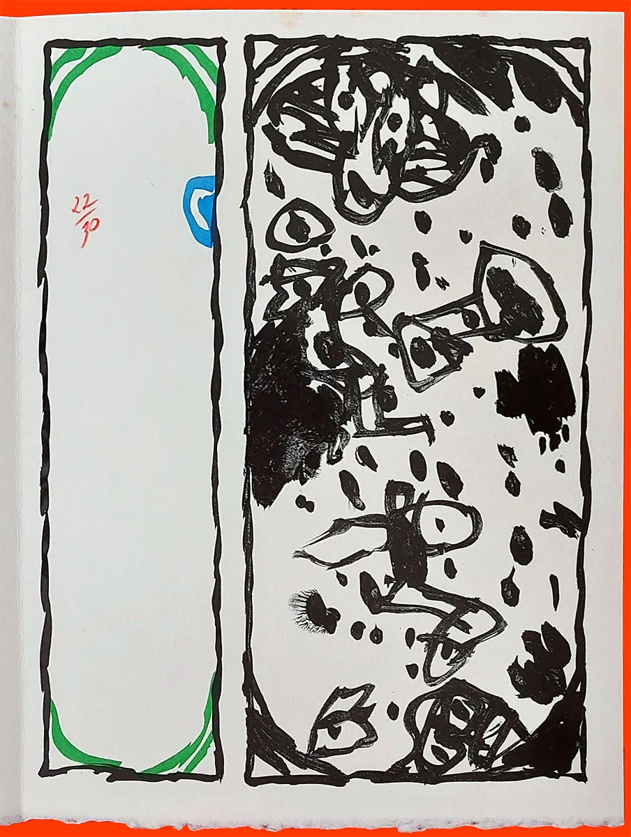 Lithographie Pierre Alechinsky Avec Certificat. 28x38cm. Edition de 150
