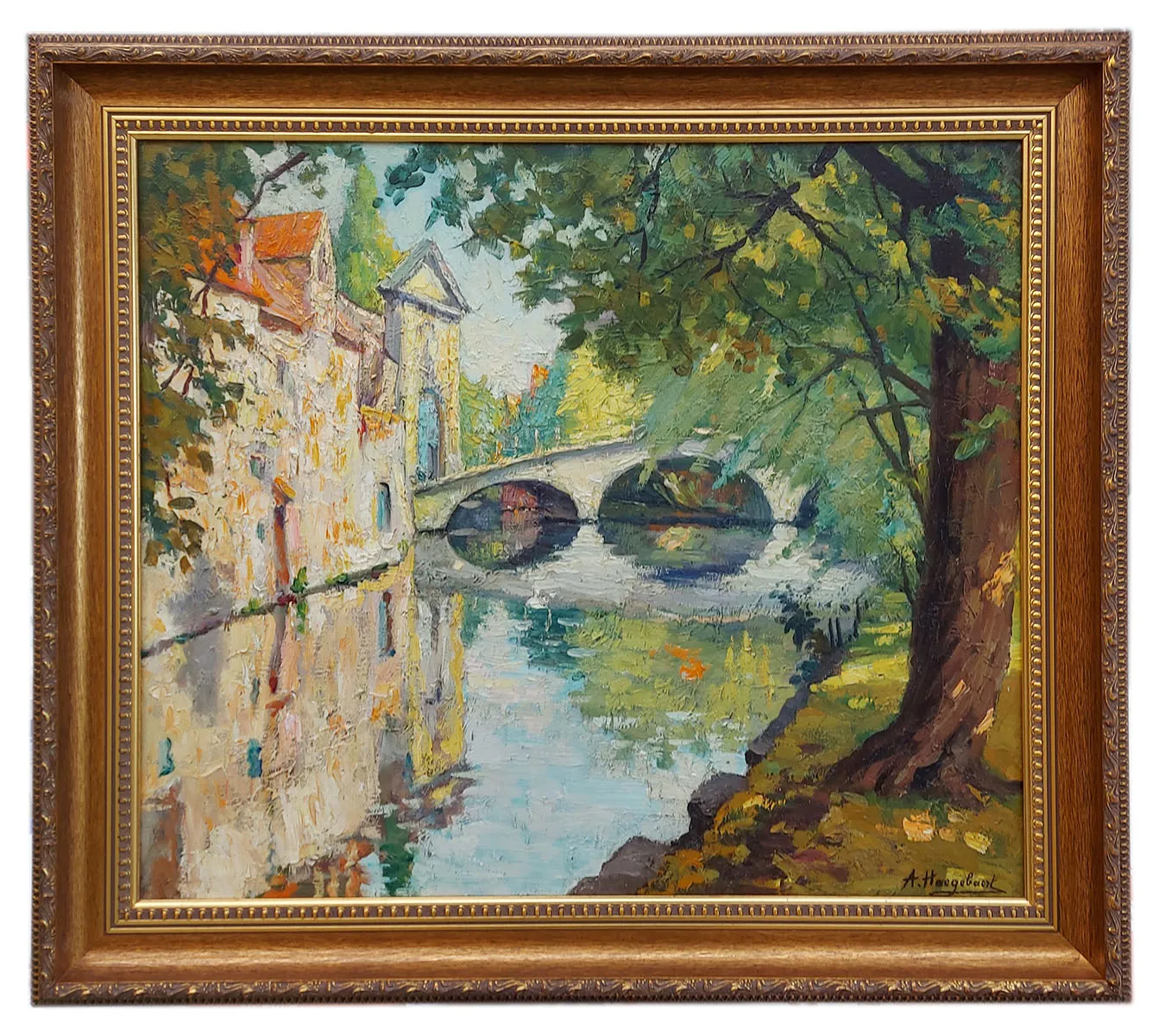 Tapisserie Murale Belge "Béguinage De Bruges" 60x46 Cm - Coton, Avec Manchon Pour Tringle, Neuve