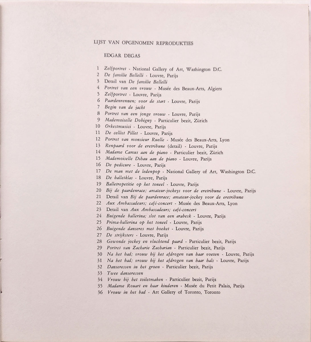 B086 Degas/Lautrec 92 kleurenreprodukties tekst: Parker Tyler