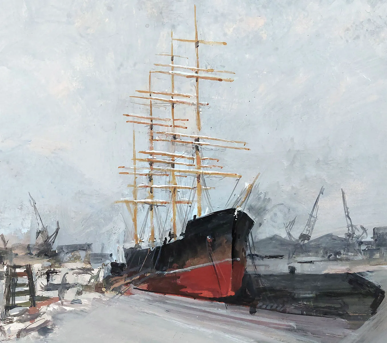 Waterverfschilderij van de Belgische kunstenaar René Dujardin kopen