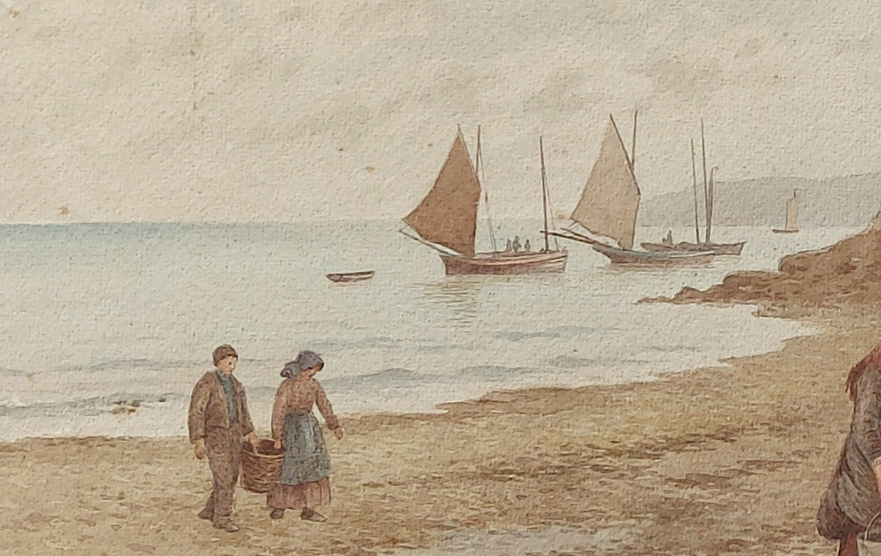 Edward C. Booth met een schilderij uit 1890