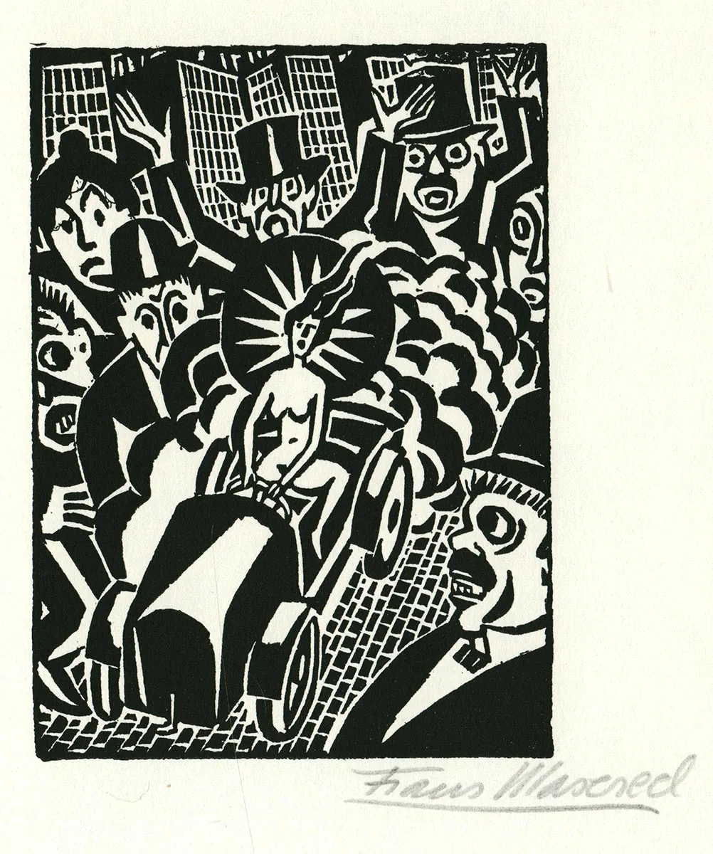 L'aventurier Frans Masereel Sérigraphie Estampe artisanale Image