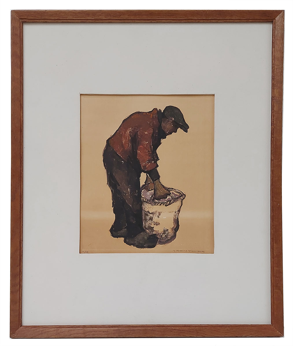 Monotype van de Belgische kunstschilder Jules Gonthier kopen