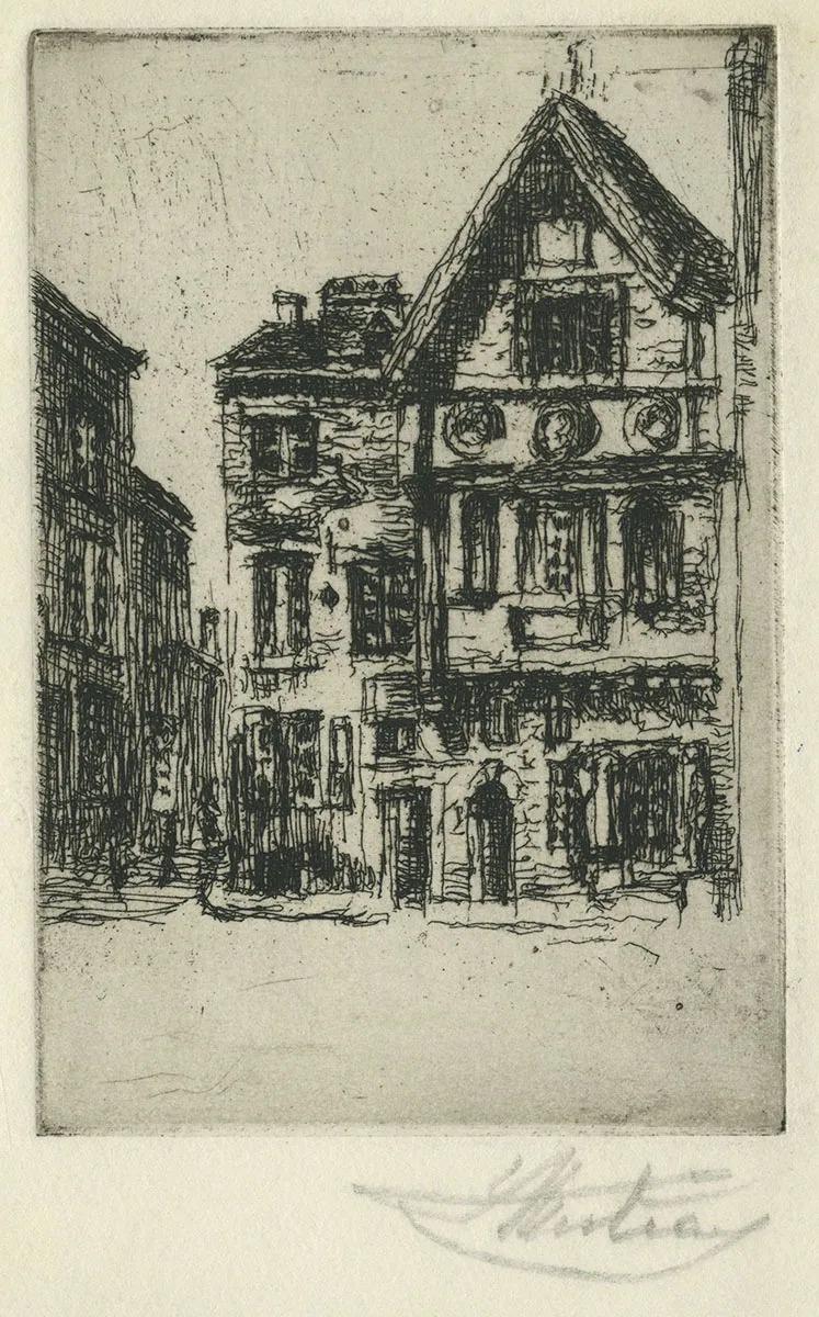 Brusselse ets van de Waalse etser Henri Mortiaux kopen