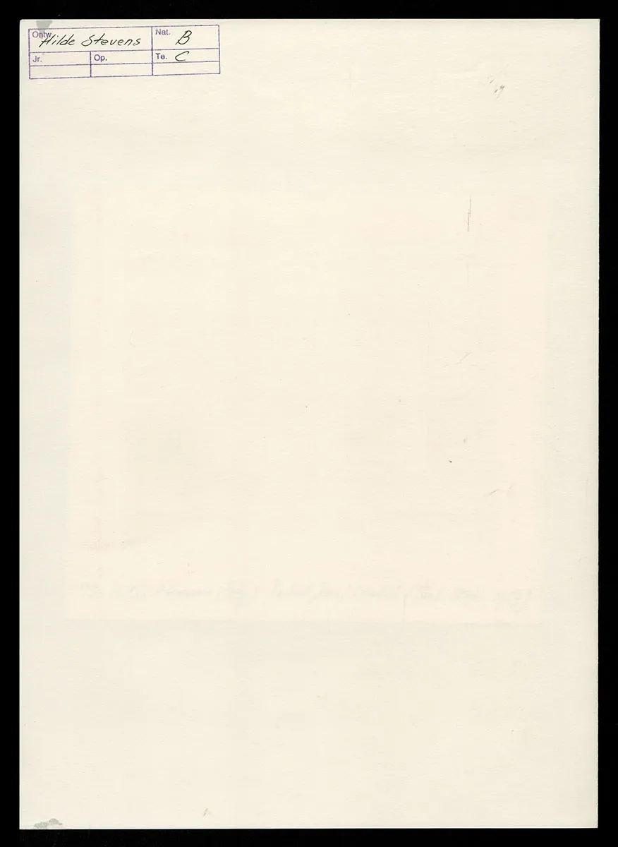 An ex libris by Hilde Stevens for WJ Götz, Belgian artist