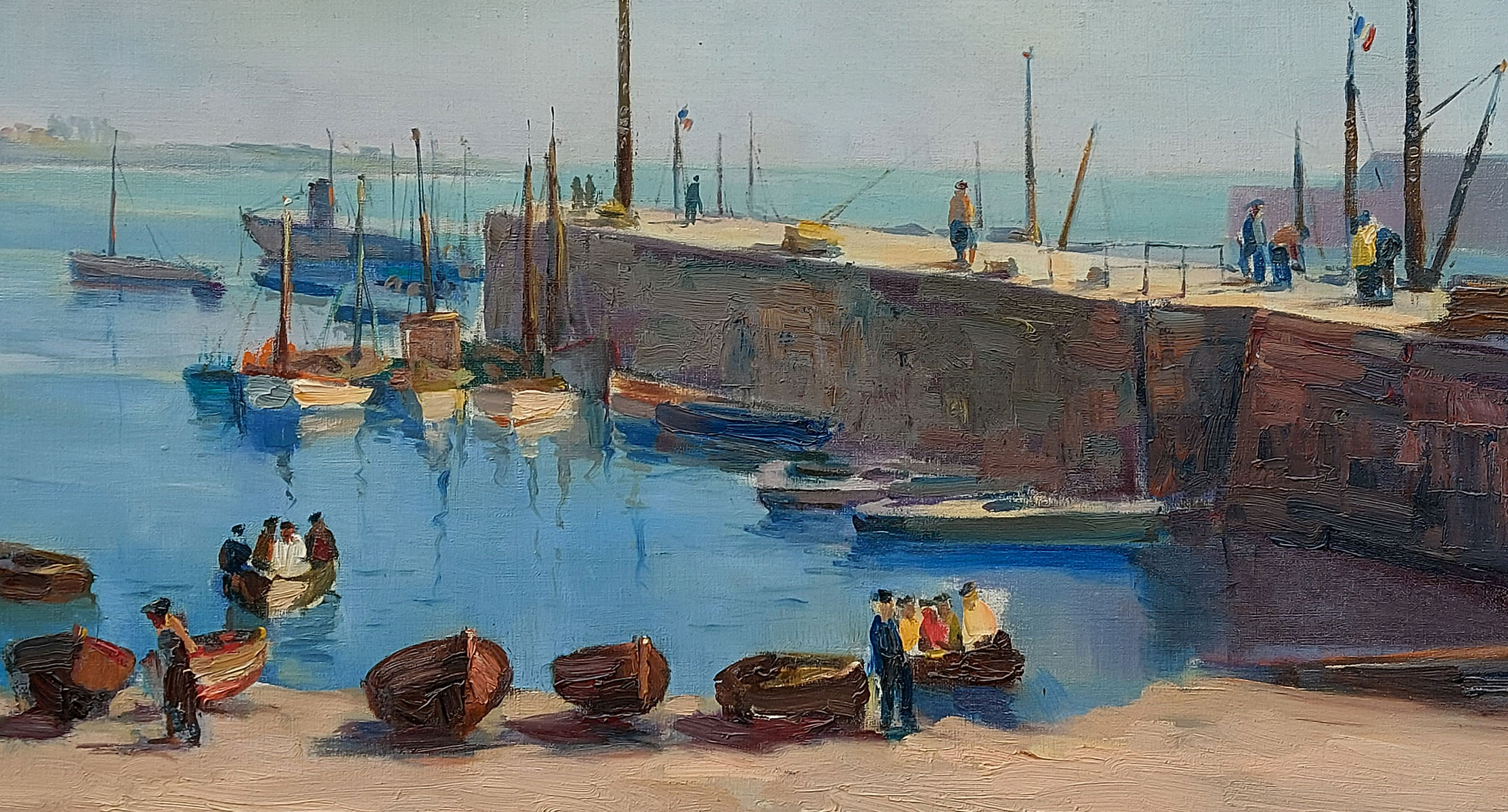 Zicht op de Franse vissershaven Quiberon
