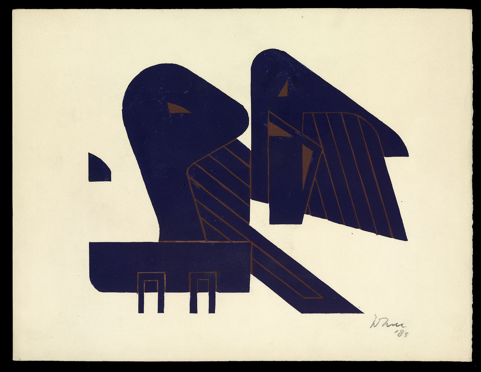 Kunstwerk op papier van Jan van der Zee