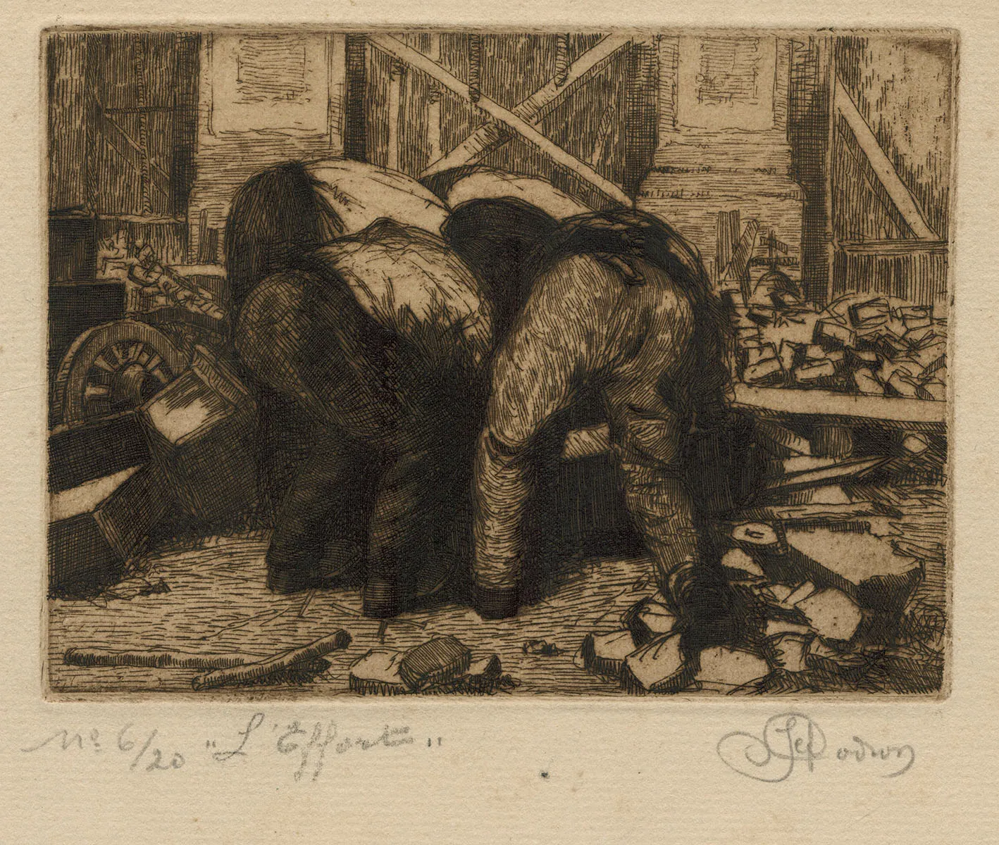 Ets van de Brusselse kunstenaar, etser Jef Codron kopen