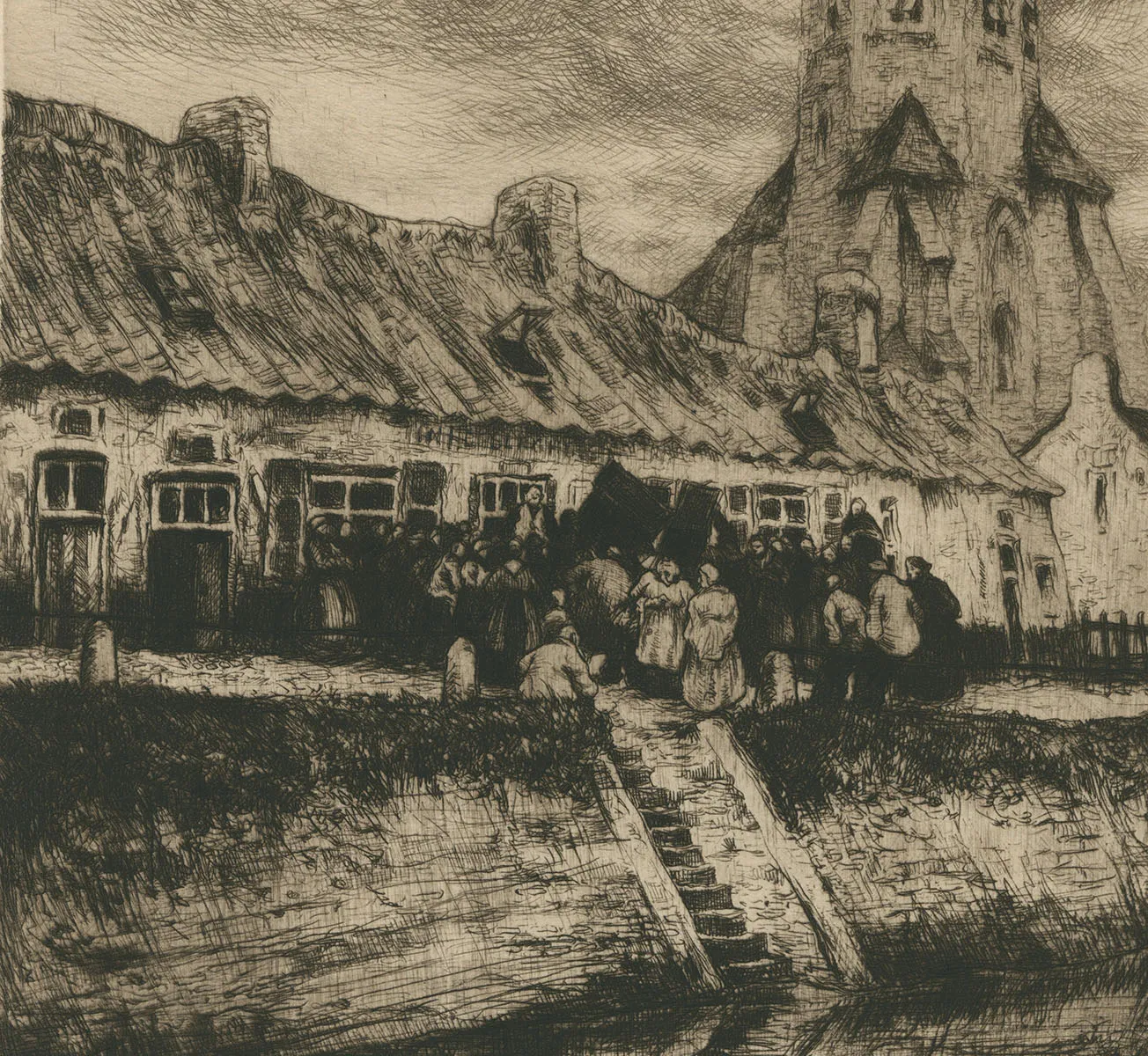 Ets van de Brusselse kunstenaar, etser Jef Codron kopen