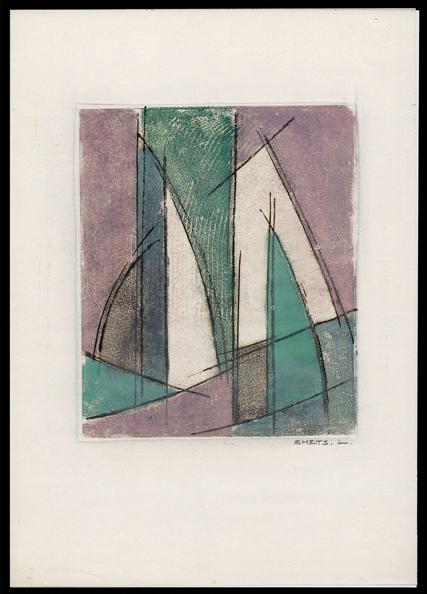 Monotype van de Mechelse kunstenaar Léon Smets