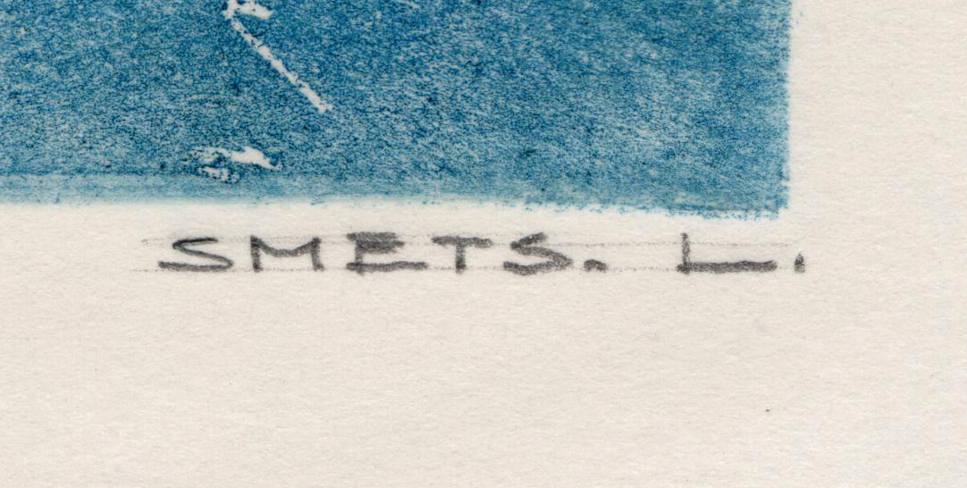 Gesigneerde ets van Léon Smets kopen