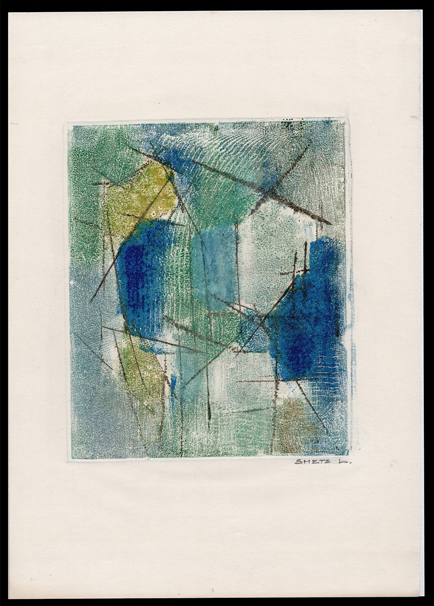 Monotype van de Mechelse kunstenaar Léon Smets