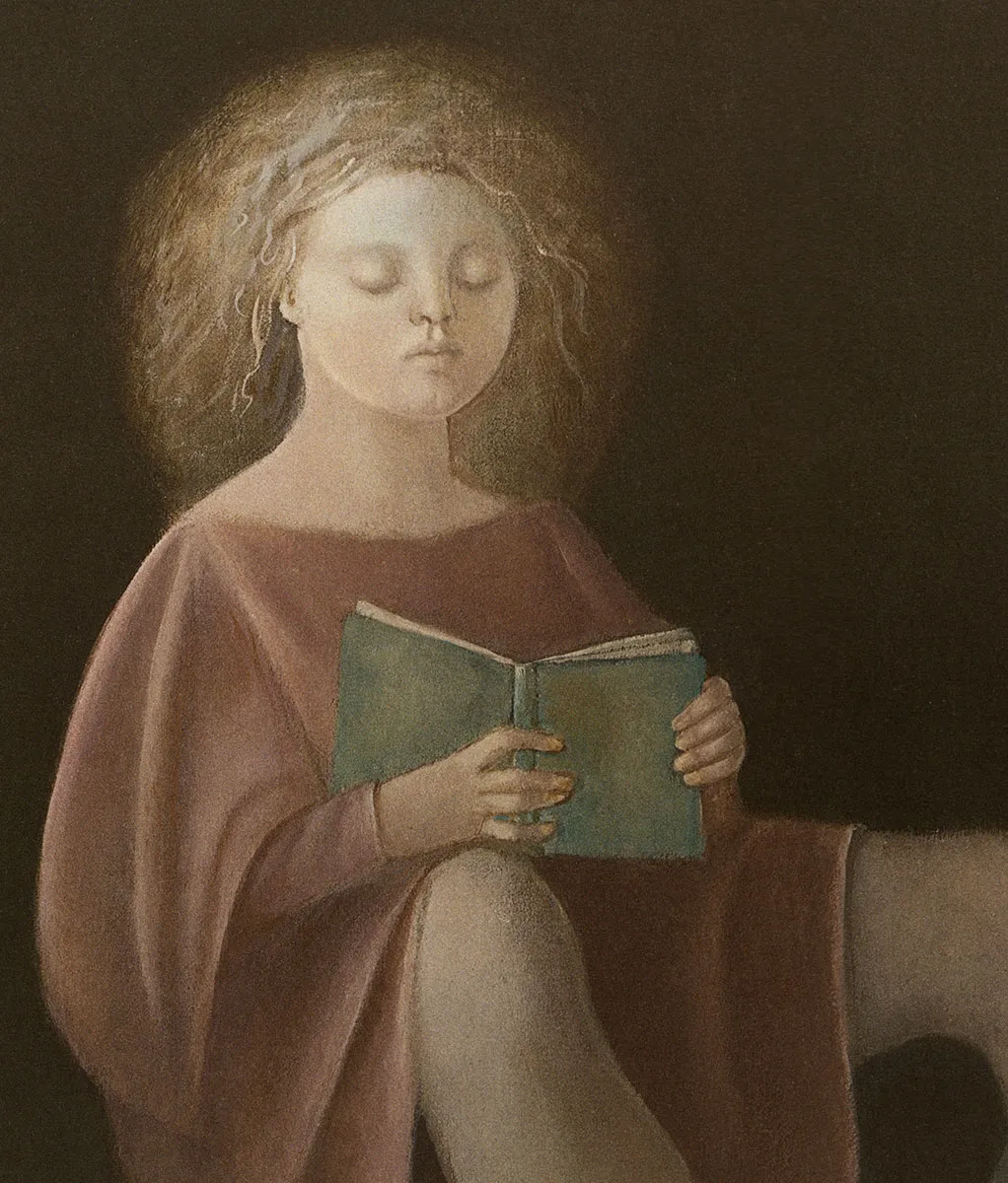 Buy signed lithograph by Leonor Fini, student with cat